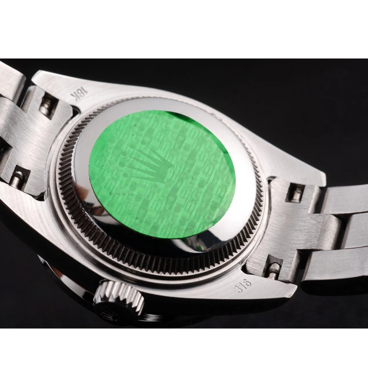 Aaa replica watch Explorer Dial Polished Stainless Steel Rolex Black 98089 0630
